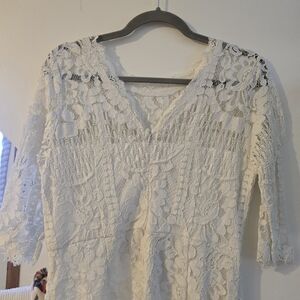 Elegant White Lace Dress